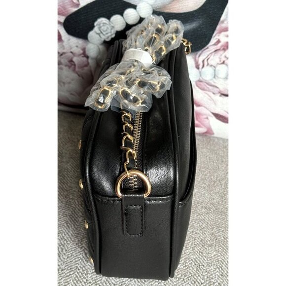 BADGLEY MISCHKA Quilted Studded Logo Chain Camera Bag NWT - Picture 8 of 11